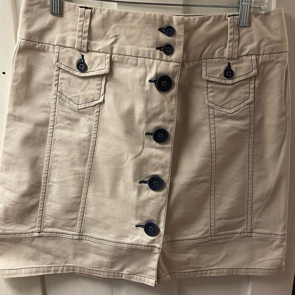 LL Bean Button-Front Skirt